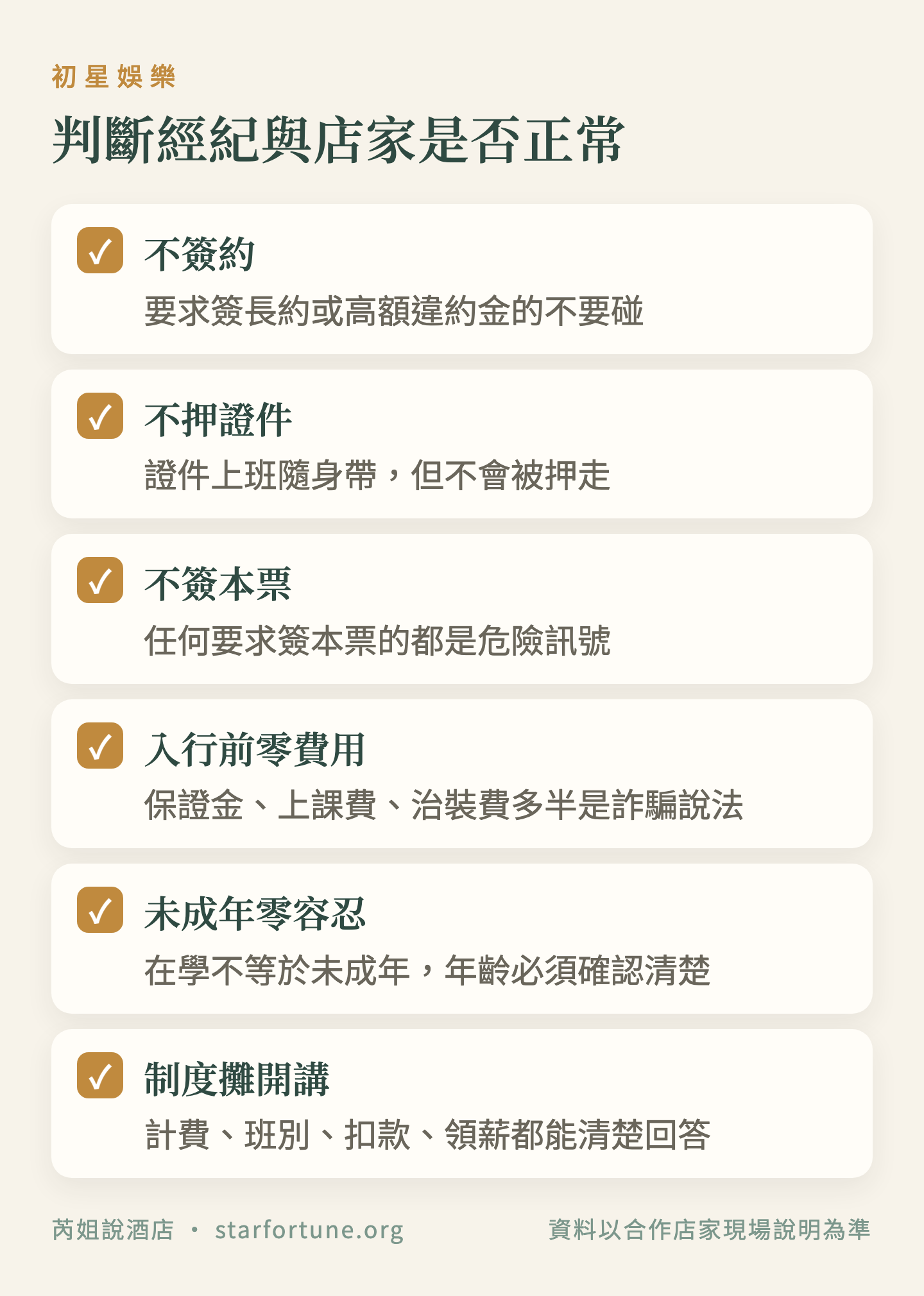 判斷經紀與店家是否正常